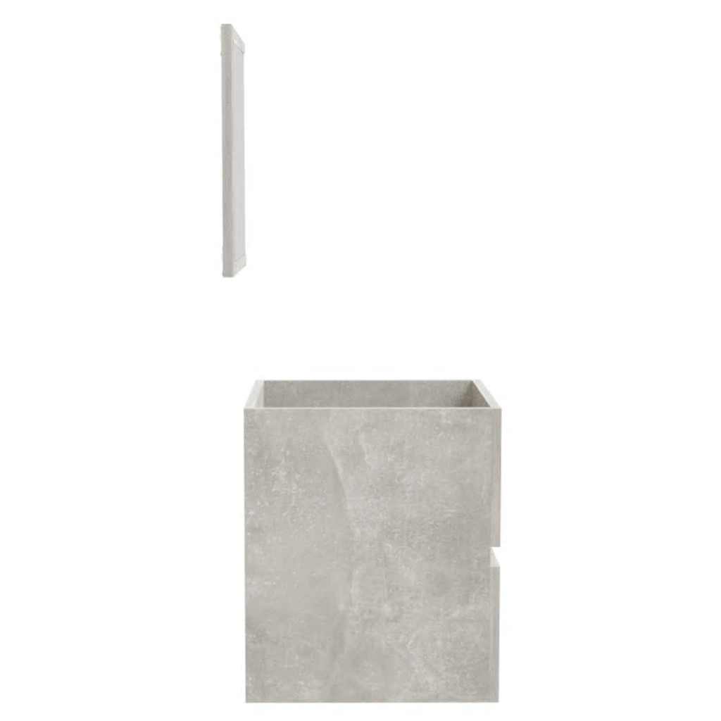vidaXL Bathroom Cabinet with Mirror Concrete Grey Engineered Wood