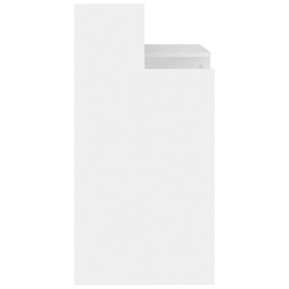 vidaXL Desk with LED Lights White 97x45x90 cm Engineered Wood