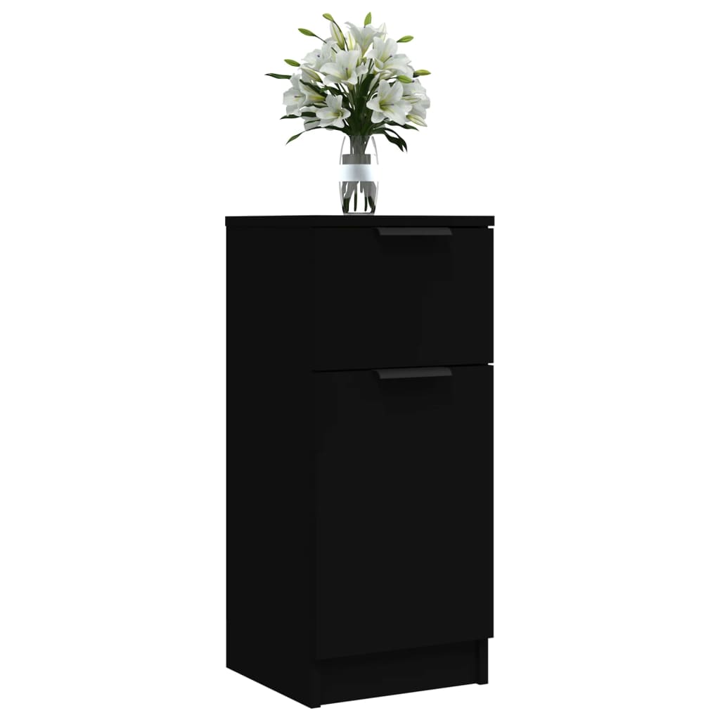vidaXL Sideboard Black 30x30x70 cm Engineered Wood