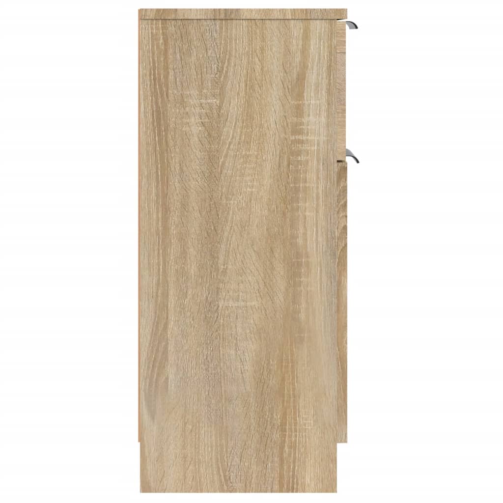 vidaXL Sideboards 2 pcs Sonoma Oak 30x30x70 cm Engineered Wood