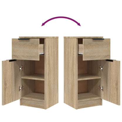 vidaXL Sideboards 2 pcs Sonoma Oak 30x30x70 cm Engineered Wood