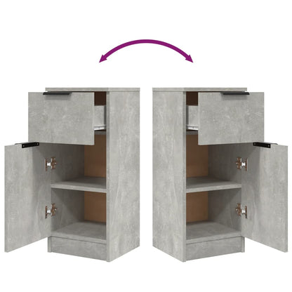vidaXL Sideboard Concrete Grey 30x30x70 cm Engineered Wood