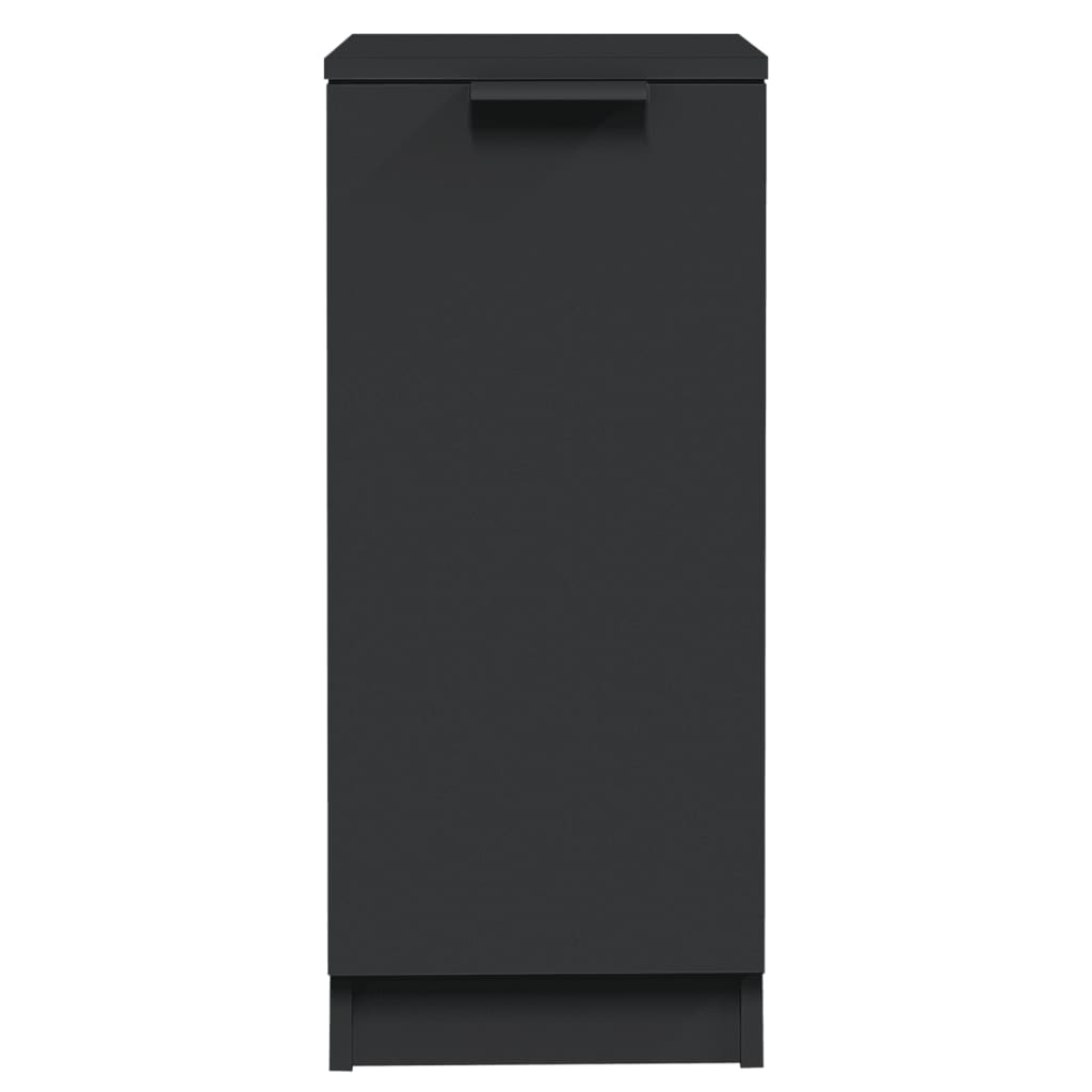 vidaXL Sideboards 2 pcs Black 30x30x70 cm Engineered Wood