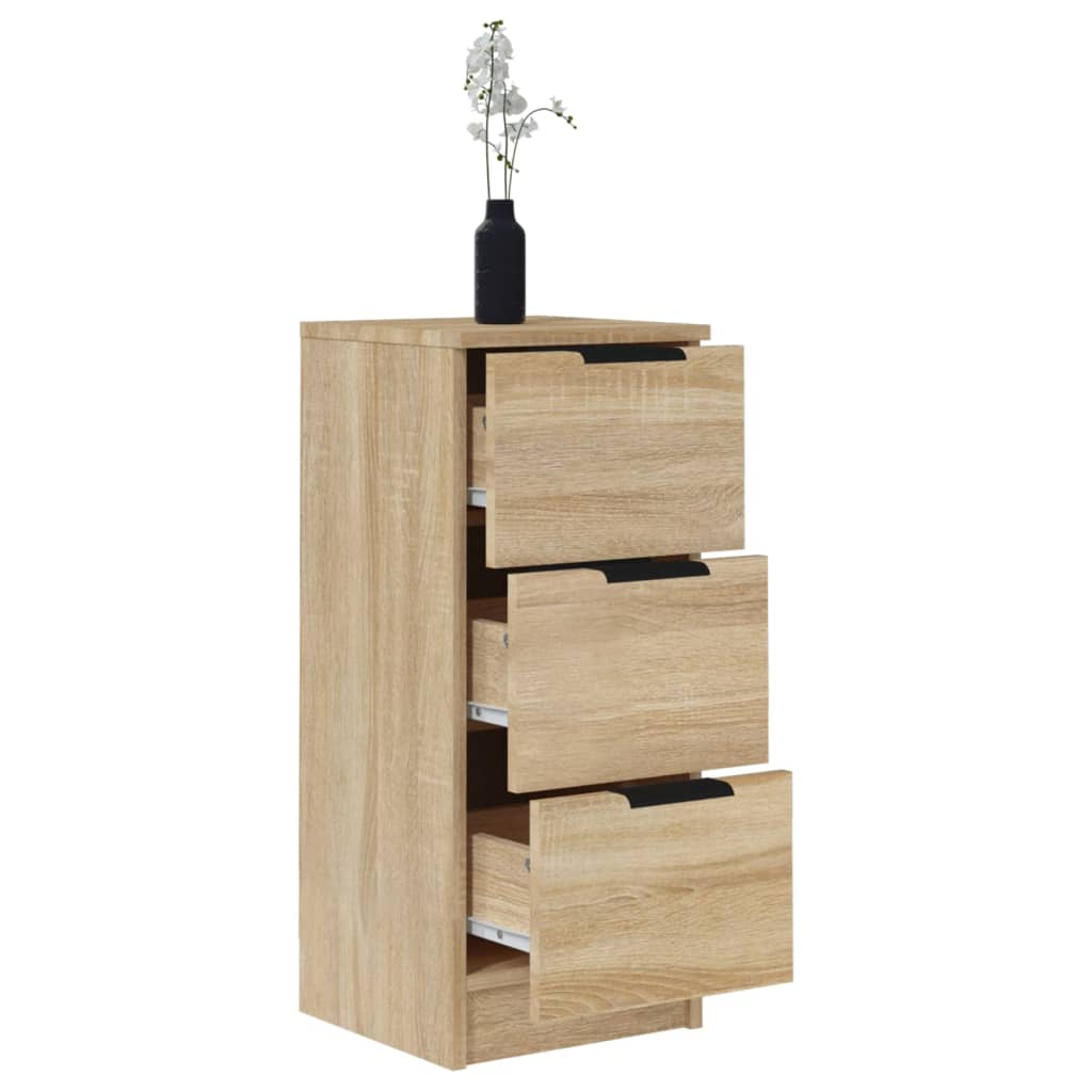 vidaXL Sideboards 2 pcs Sonoma Oak 30x30x70 cm Engineered Wood