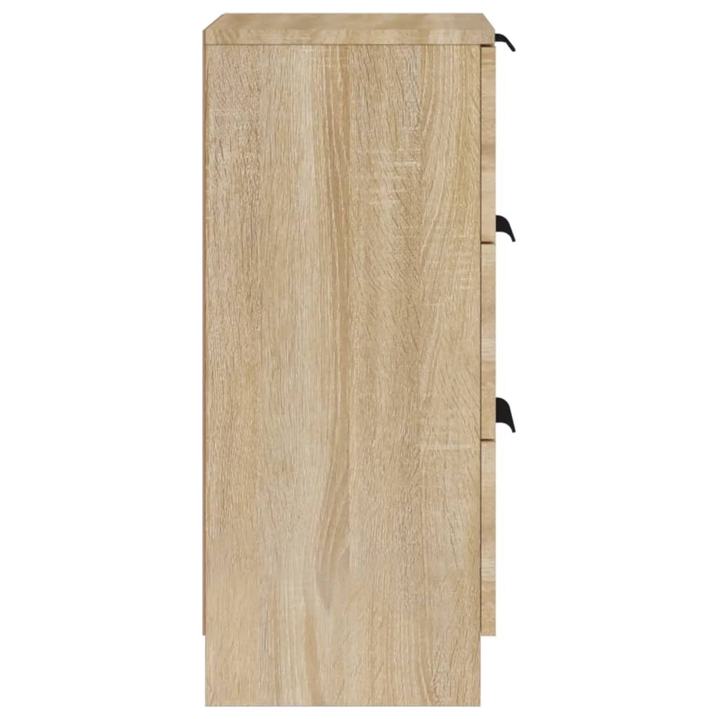 vidaXL Sideboards 2 pcs Sonoma Oak 30x30x70 cm Engineered Wood
