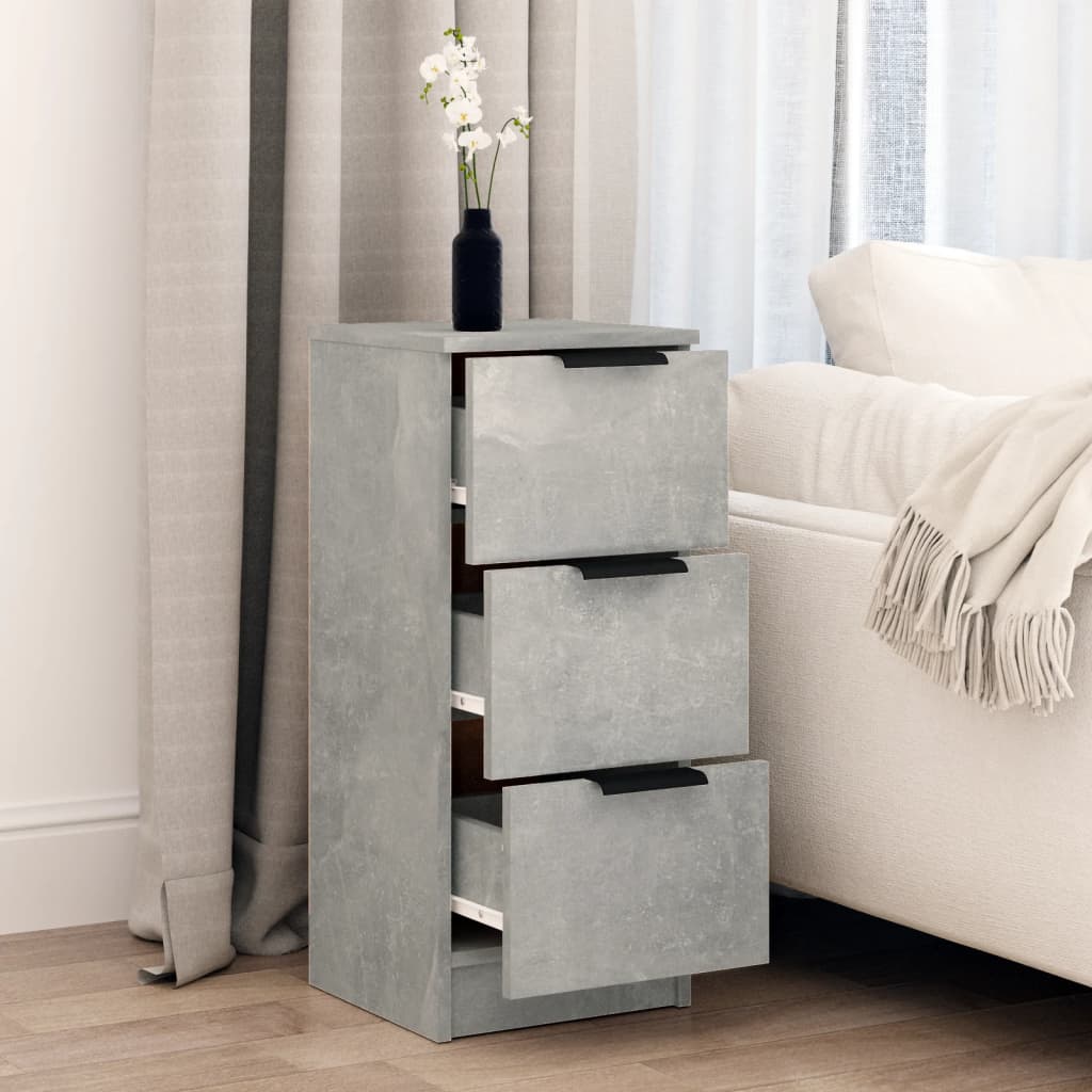 vidaXL Sideboard Concrete Grey 30x30x70 cm Engineered Wood