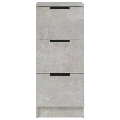 vidaXL Sideboards 2 pcs Concrete Grey 30x30x70 cm Engineered Wood