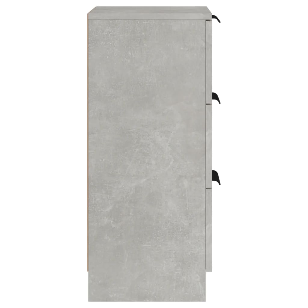 vidaXL Sideboards 2 pcs Concrete Grey 30x30x70 cm Engineered Wood