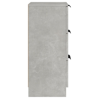 vidaXL Sideboards 2 pcs Concrete Grey 30x30x70 cm Engineered Wood