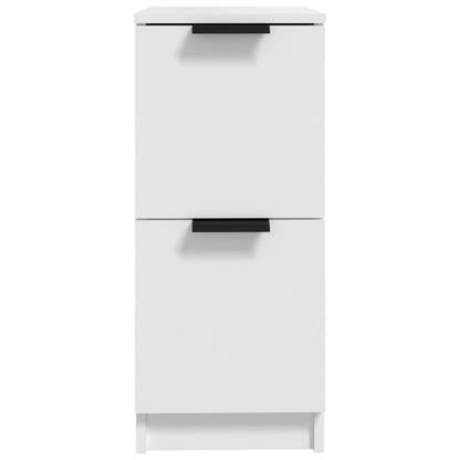 vidaXL Sideboards 2 pcs White 30x30x70 cm Engineered Wood