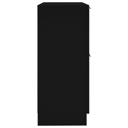 vidaXL Sideboards 2 pcs Black 30x30x70 cm Engineered Wood