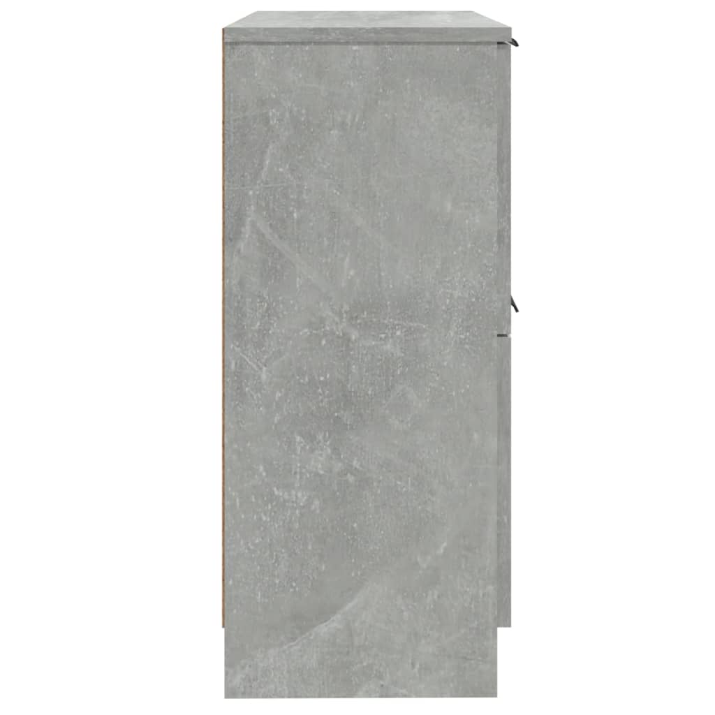 vidaXL Sideboards 2 pcs Concrete Grey 30x30x70 cm Engineered Wood