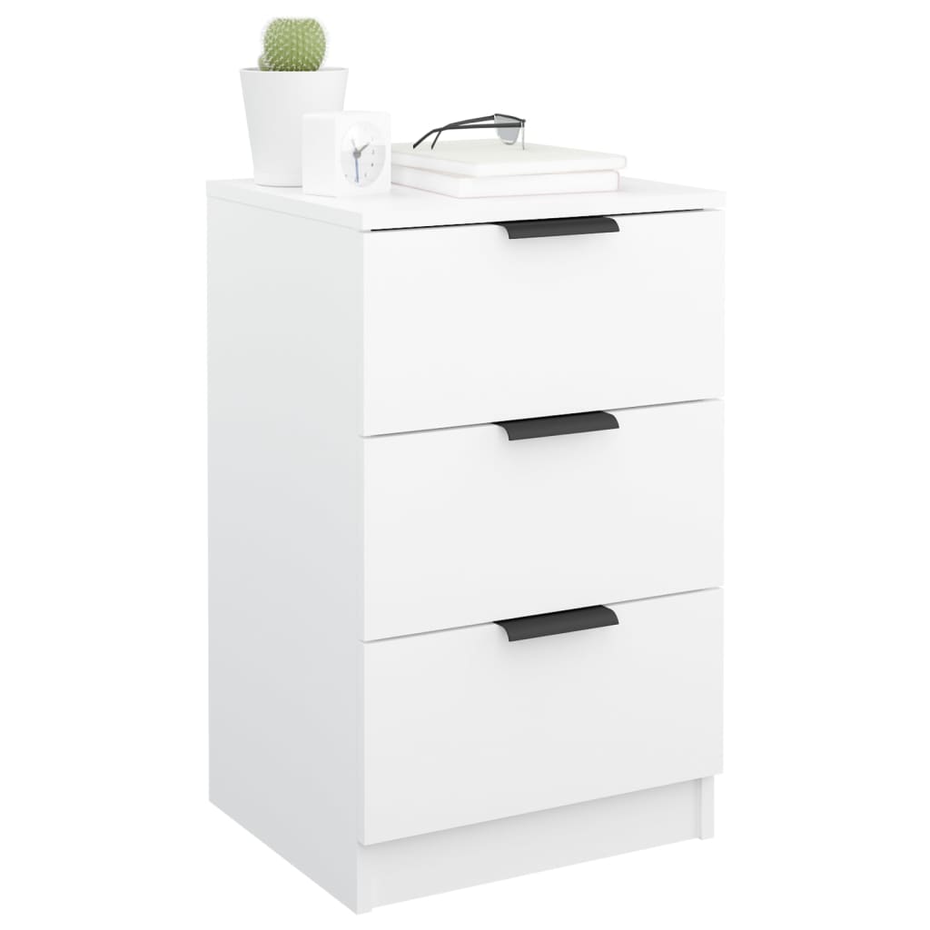 vidaXL Bedside Cabinet White 40x36x65 cm