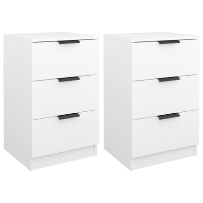 vidaXL Bedside Cabinets 2 pcs White 40x36x65 cm