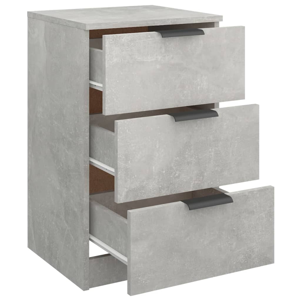 vidaXL Bedside Cabinet Concrete Grey 40x36x65 cm