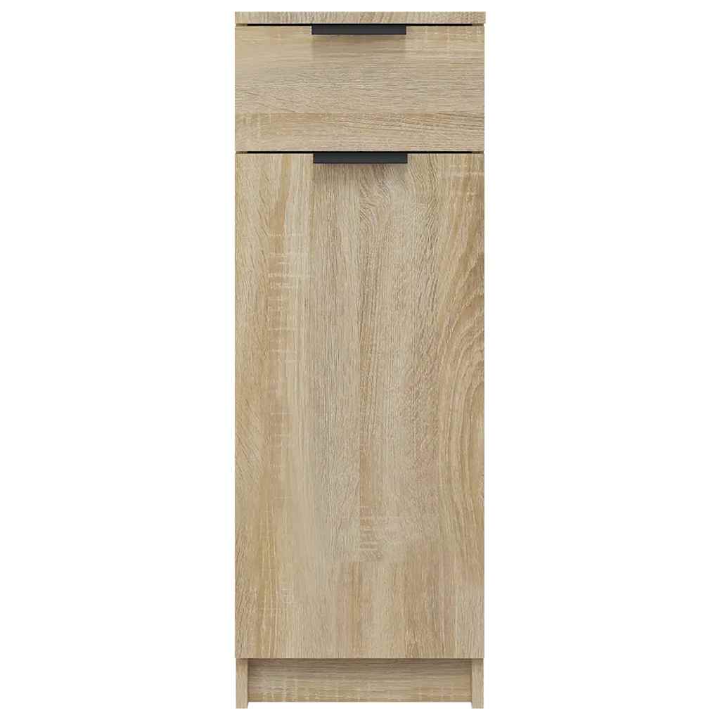 vidaXL Bathroom Cabinet Sonoma Oak 32x33.5x90 cm Engineered Wood