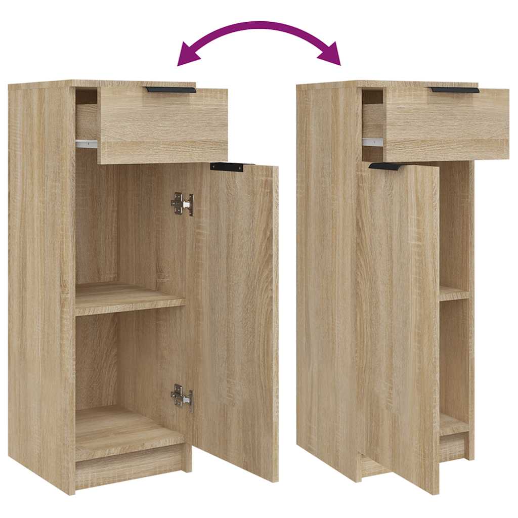 vidaXL Bathroom Cabinet Sonoma Oak 32x33.5x90 cm Engineered Wood