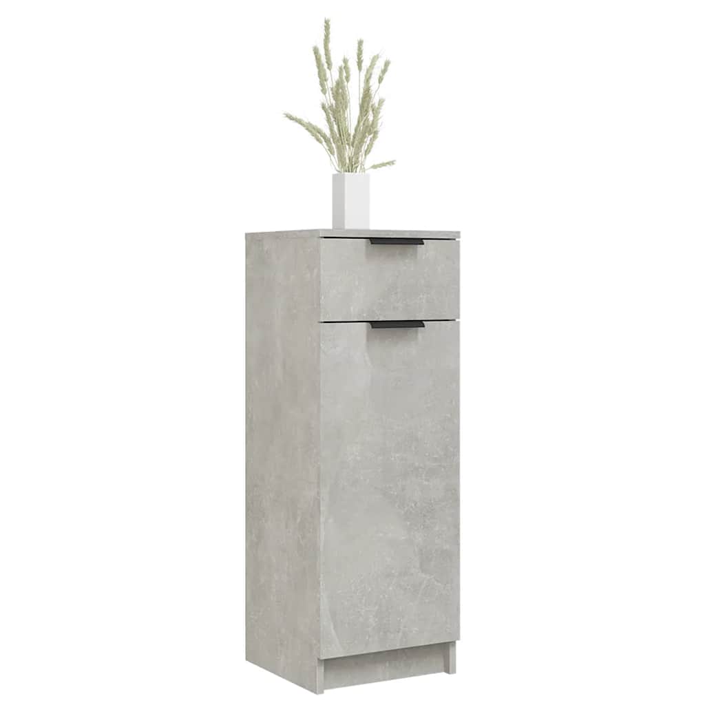 vidaXL Bathroom Cabinet Concrete Grey 32x34x90 cm Engineered Wood