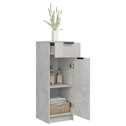 vidaXL Bathroom Cabinet Concrete Grey 32x34x90 cm Engineered Wood