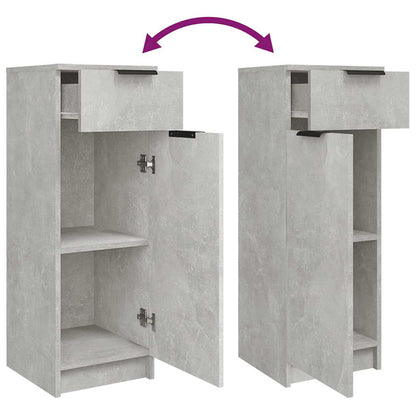 vidaXL Bathroom Cabinet Concrete Grey 32x34x90 cm Engineered Wood