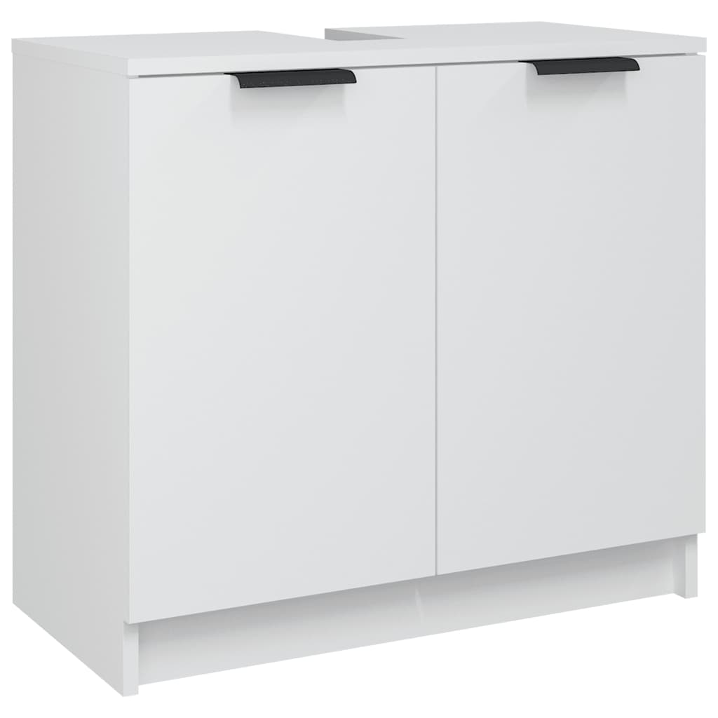 vidaXL Bathroom Cabinet White 64.5x33.5x59 cm Engineered Wood