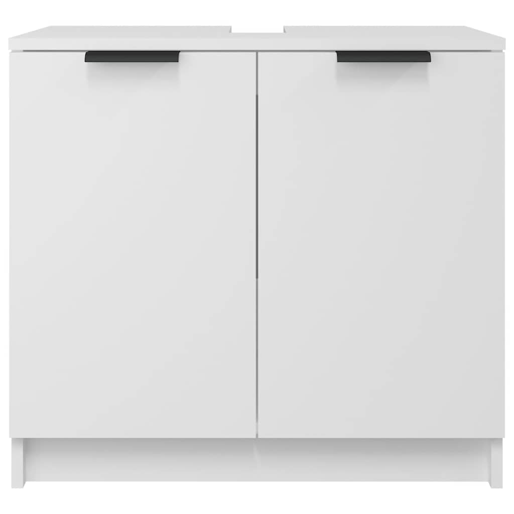 vidaXL Bathroom Cabinet White 64.5x33.5x59 cm Engineered Wood