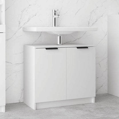vidaXL Bathroom Cabinet White 64.5x33.5x59 cm Engineered Wood