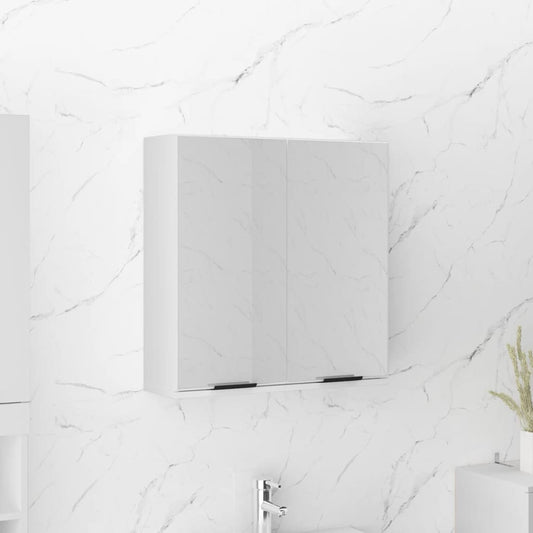 vidaXL Bathroom Mirror Cabinet White 64x20x67 cm