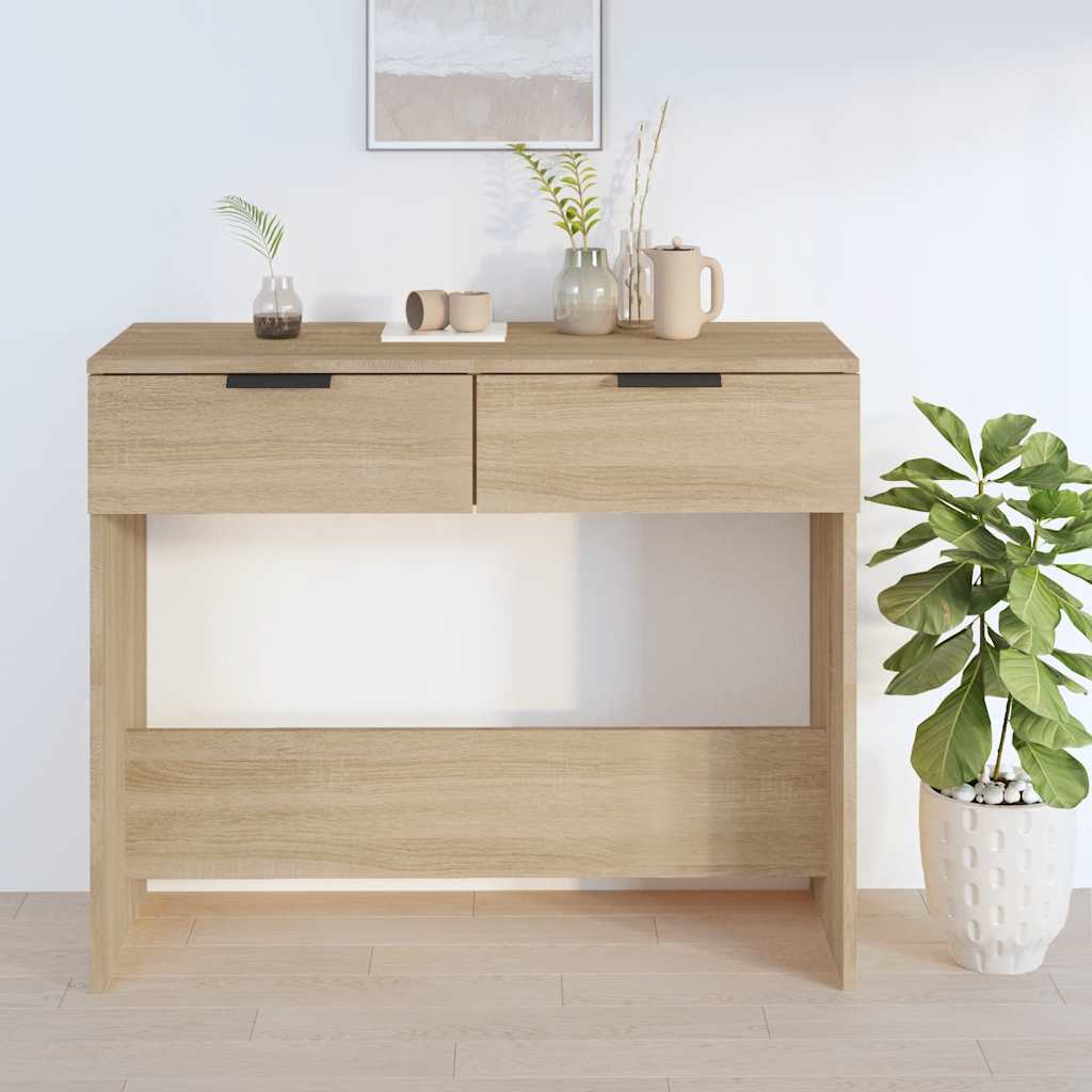 vidaXL Console Table Sonoma Oak 90x36x75 cm Engineered Wood