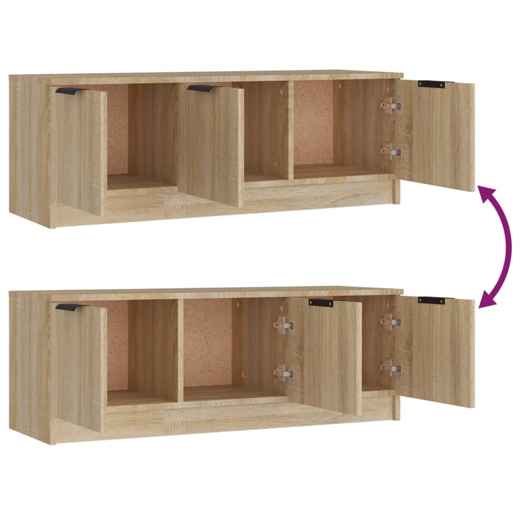vidaXL TV Cabinet Sonoma Oak 102x35x36.5 cm Engineered Wood