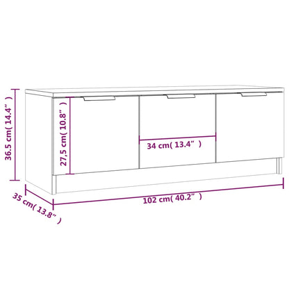 vidaXL TV Cabinet Sonoma Oak 102x35x36.5 cm Engineered Wood