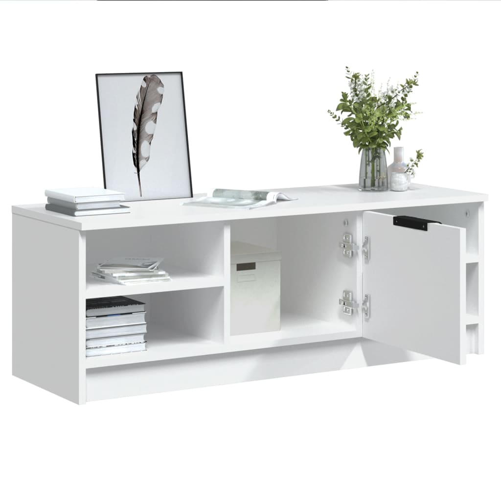 vidaXL TV Cabinet White 102x35.5x36.5 cm Engineered Wood
