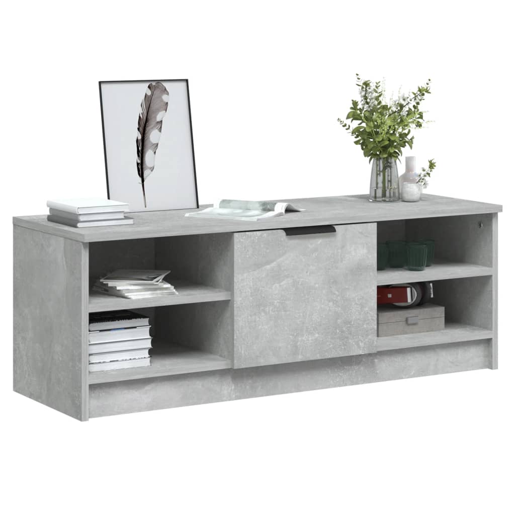 vidaXL TV Cabinet Concrete Grey 102x35.5x36.5 cm Engineered Wood
