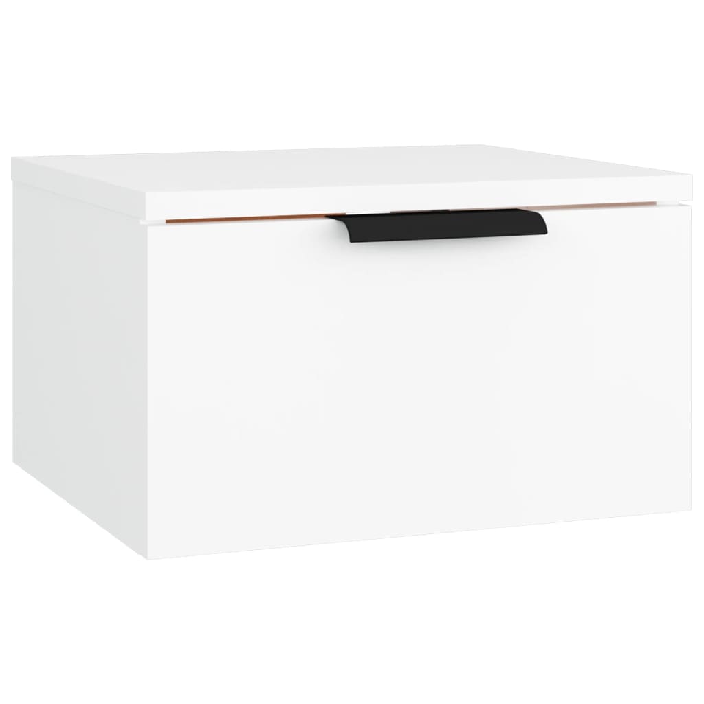 vidaXL Wall-mounted Bedside Cabinet White 34x30x20 cm