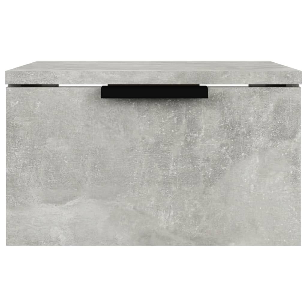vidaXL Wall-mounted Bedside Cabinet Concrete Grey 34x30x20 cm