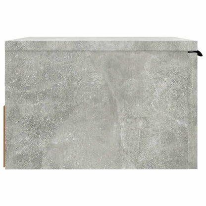 vidaXL Wall-mounted Bedside Cabinets 2 pcs Concrete Grey 34x30x20 cm