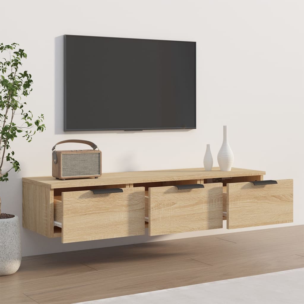 vidaXL Wall Cabinet Sonoma Oak 102x30x20 cm Engineered Wood