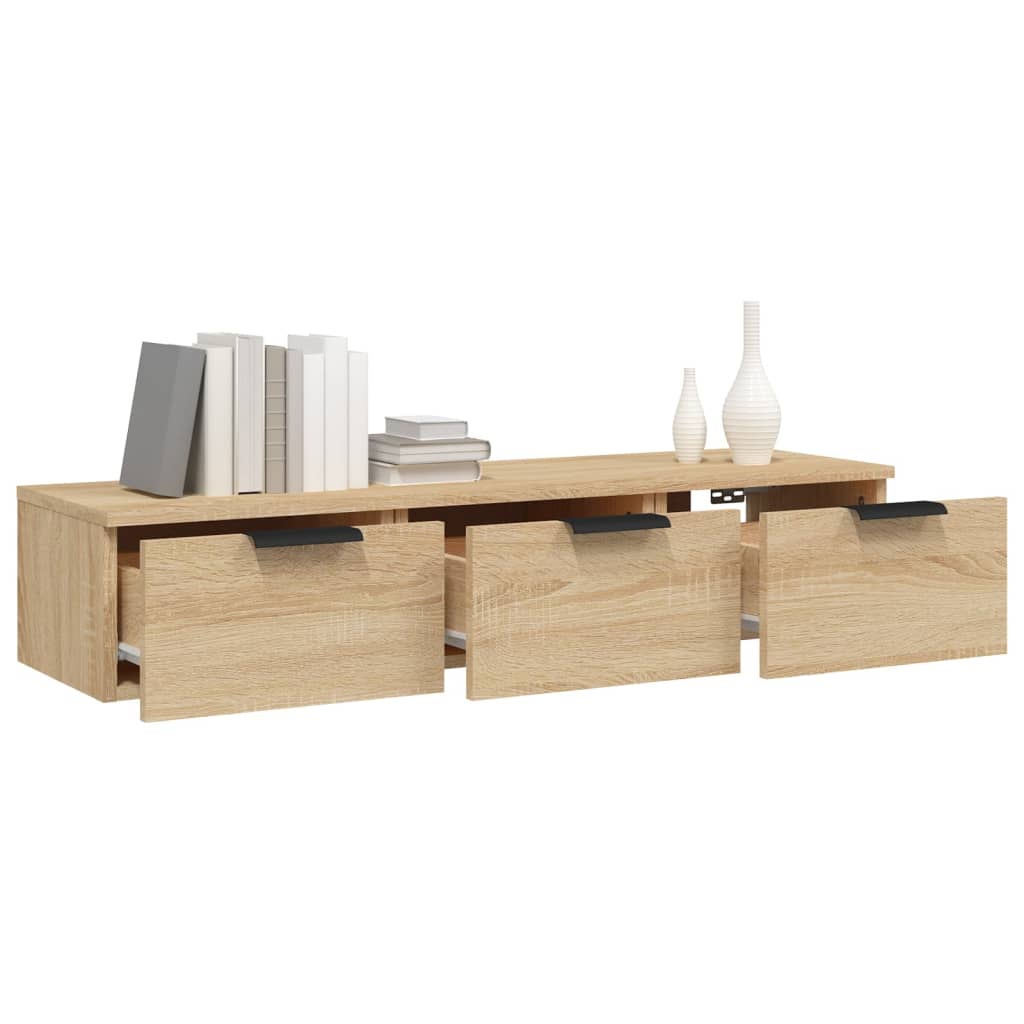 vidaXL Wall Cabinet Sonoma Oak 102x30x20 cm Engineered Wood