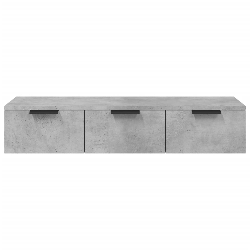 vidaXL Wall Cabinet Concrete Grey 102x30x20 cm Engineered Wood