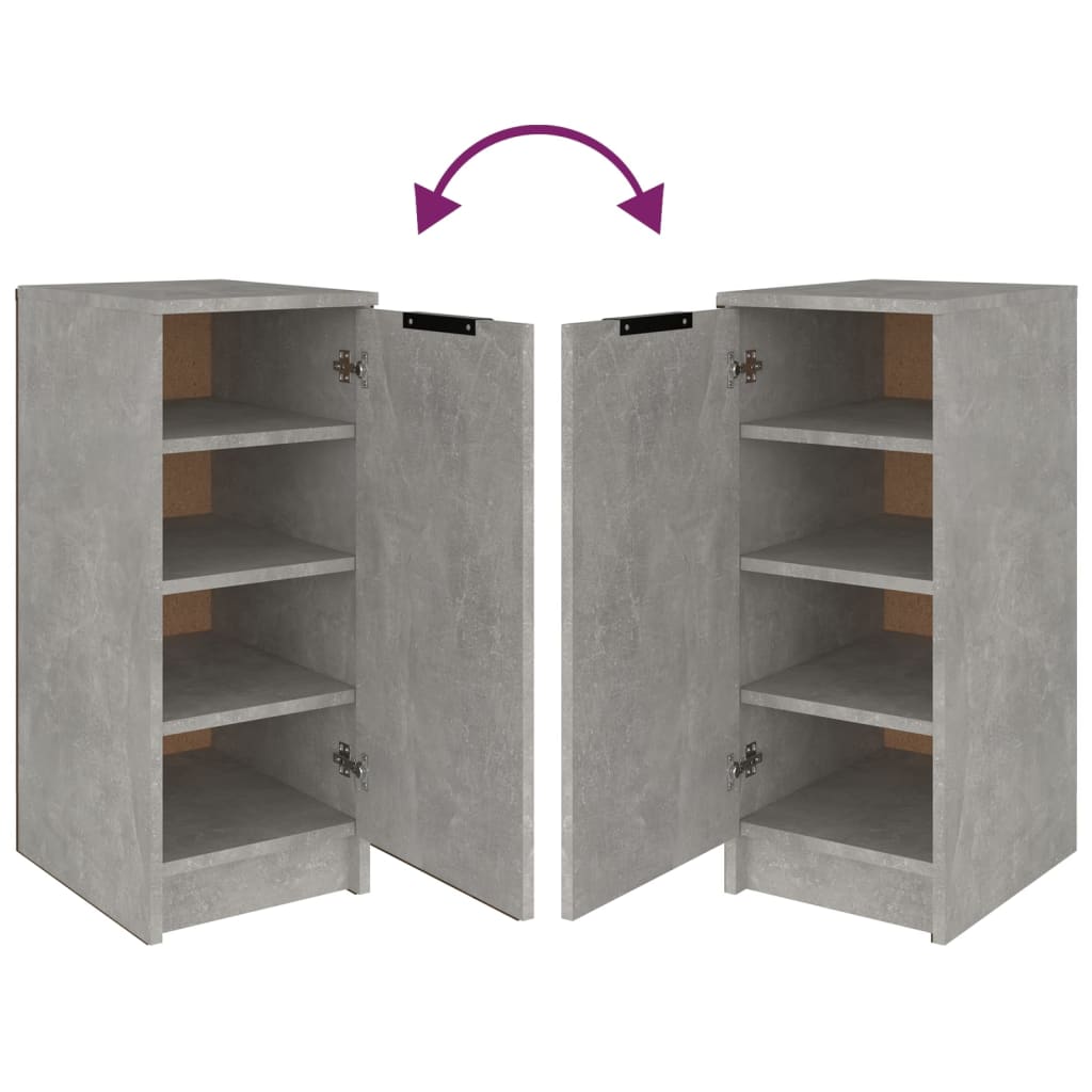 vidaXL Shoe Cabinet Concrete Grey 30x35x70 cm Engineered Wood