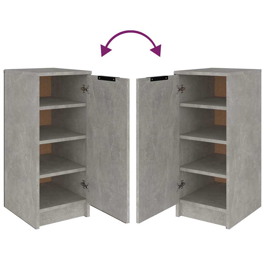 vidaXL Shoe Cabinet Concrete Grey 30x35x70 cm Engineered Wood
