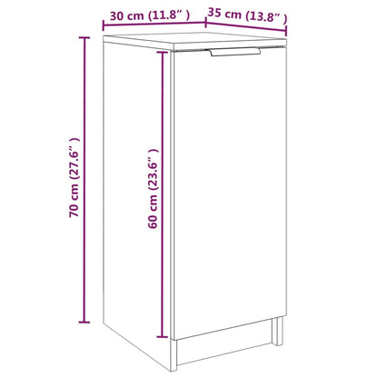vidaXL Shoe Cabinet Concrete Grey 30x35x70 cm Engineered Wood