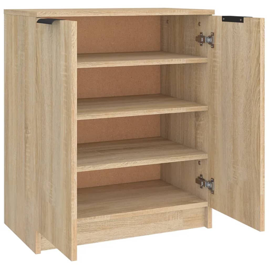 vidaXL Shoe Cabinet Sonoma Oak 59x35x70 cm Engineered Wood