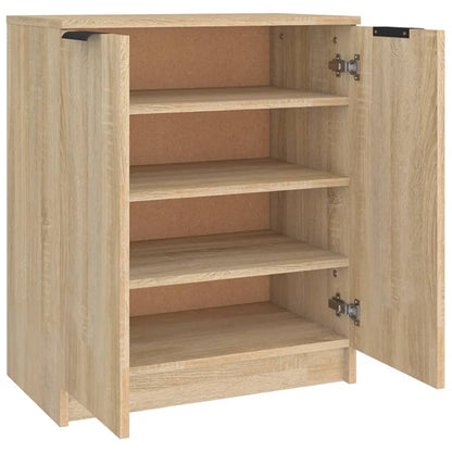 vidaXL Shoe Cabinet Sonoma Oak 59x35x70 cm Engineered Wood