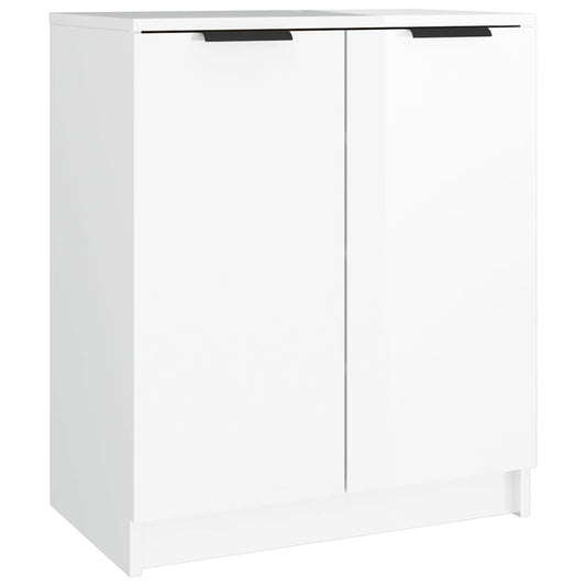 vidaXL Shoe Cabinet High Gloss White 59x35x70 cm Engineered Wood
