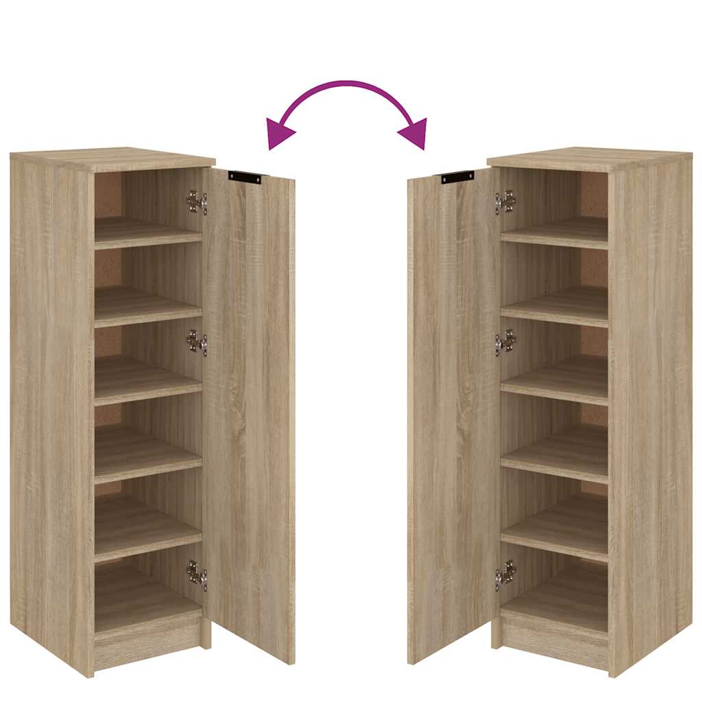 vidaXL Shoe Cabinet Sonoma Oak 30x35x100 cm Engineered Wood
