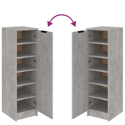 vidaXL Shoe Cabinet Concrete Grey 30x35x100 cm Engineered Wood