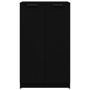 vidaXL Shoe Cabinet Black 59x35x100 cm Engineered Wood