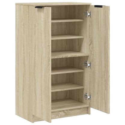 vidaXL Shoe Cabinet Sonoma Oak 59x35x100.5 cm Engineered Wood