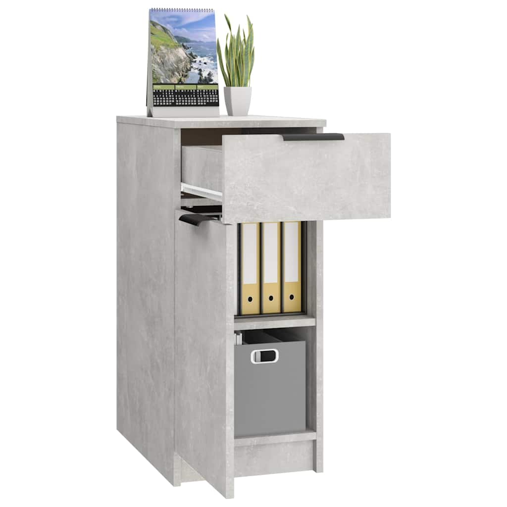 vidaXL Desk Cabinet Concrete Grey 33,5x50x75 cm Engineered Wood